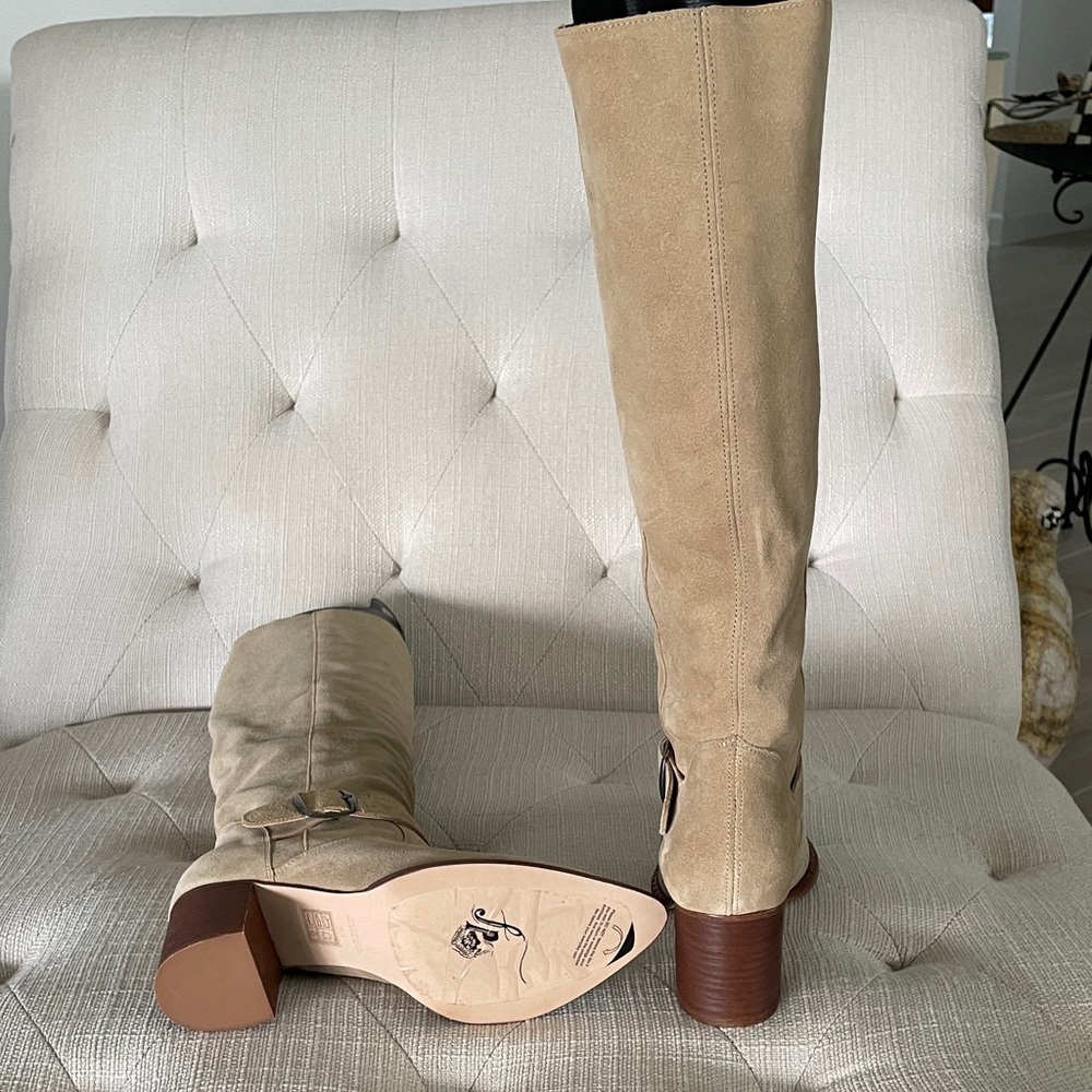 Free People Tan Suede Boots (new w/o tags) size 6 runs small, more like 5.5 or 5 - Picture 4 of 6